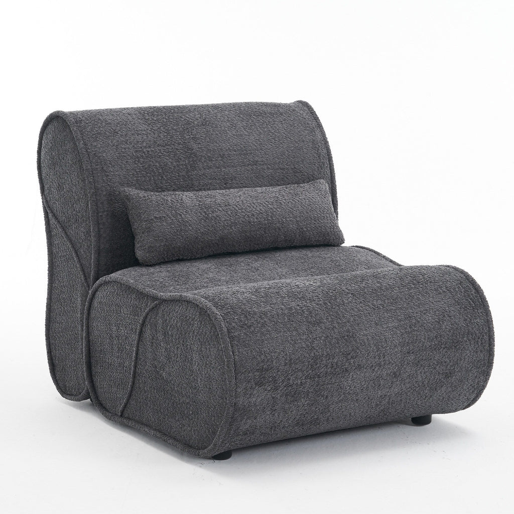 GDFStudio - Fauteuil inclinable Amelia en tissu intemporel avec design ergonomique et coussins assortis