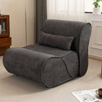 GDFStudio - Fauteuil inclinable Amelia en tissu intemporel avec design ergonomique et coussins assortis