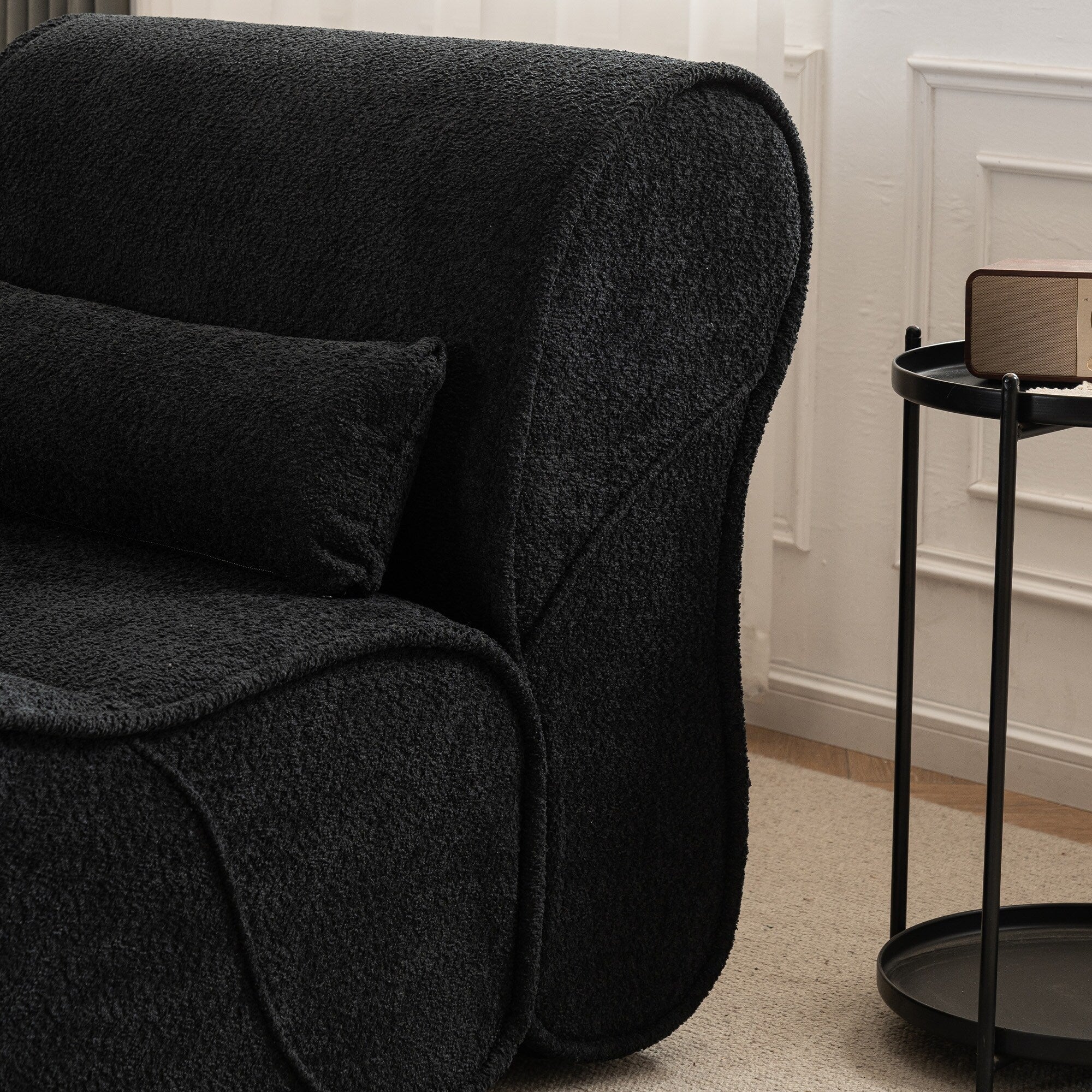 GDFStudio - Fauteuil inclinable Amelia en tissu intemporel avec design ergonomique et coussins assortis