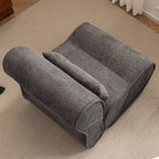 GDFStudio - Fauteuil inclinable Amelia en tissu intemporel avec design ergonomique et coussins assortis