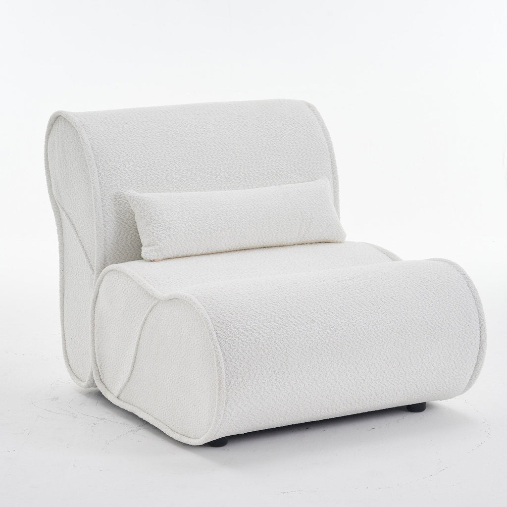 GDFStudio - Fauteuil inclinable Amelia en tissu intemporel avec design ergonomique et coussins assortis