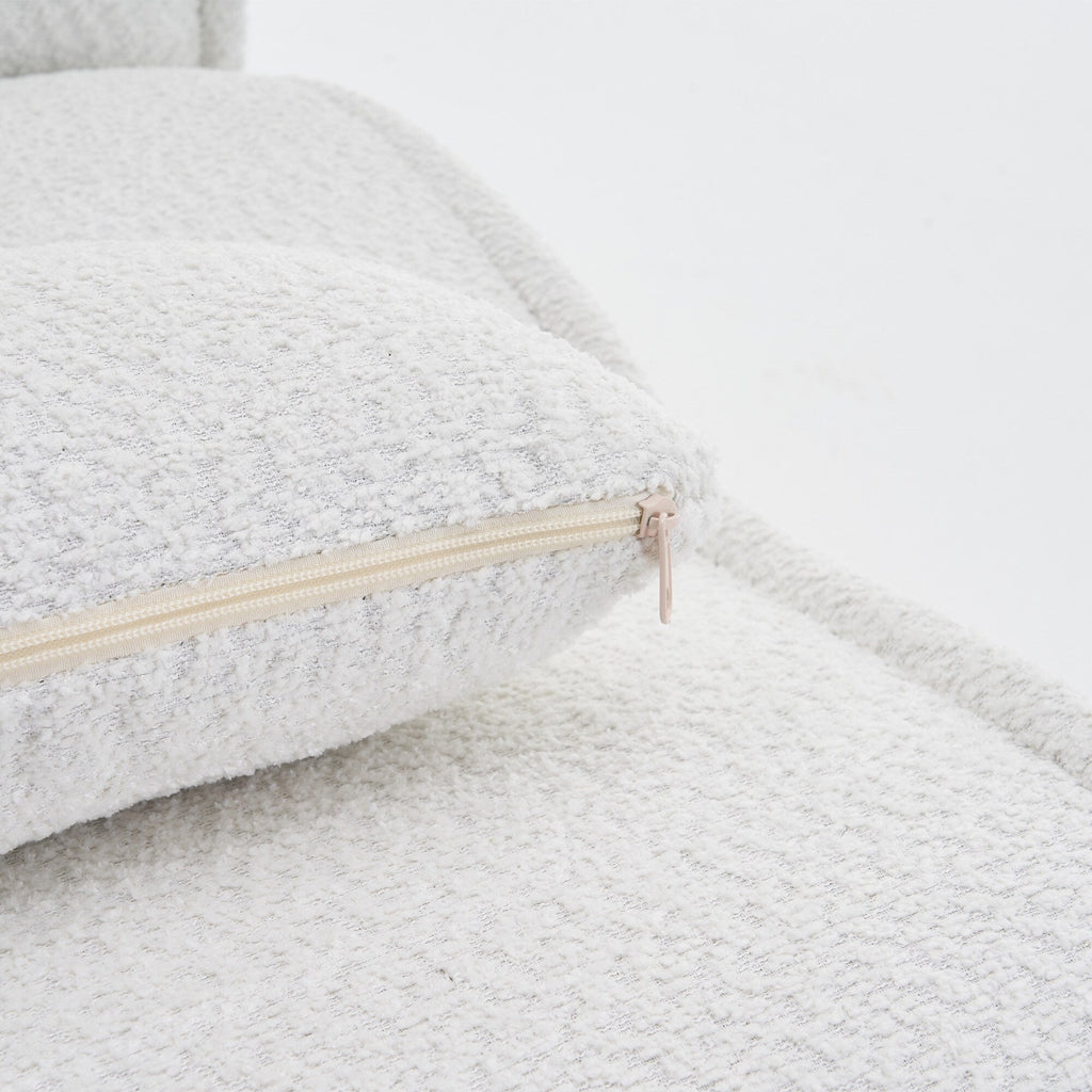 GDFStudio - Fauteuil inclinable Amelia en tissu intemporel avec design ergonomique et coussins assortis