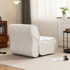 GDFStudio - Fauteuil inclinable Amelia en tissu intemporel avec design ergonomique et coussins assortis