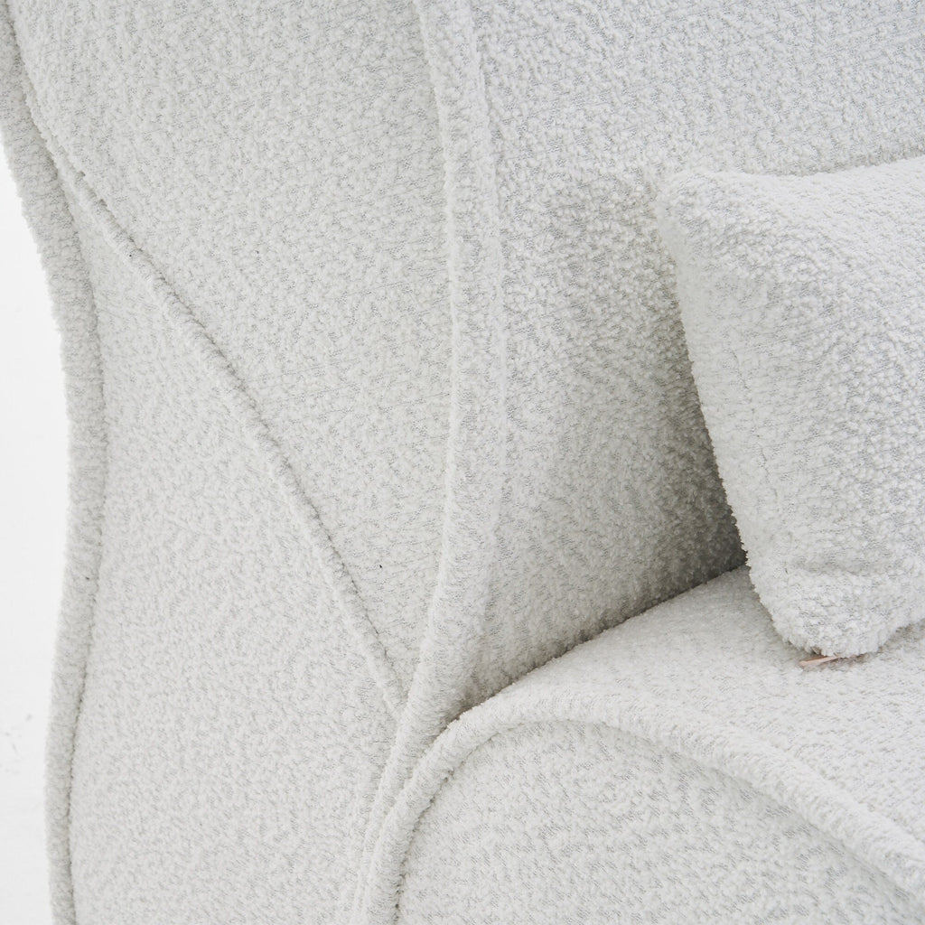 GDFStudio - Fauteuil inclinable Amelia en tissu intemporel avec design ergonomique et coussins assortis