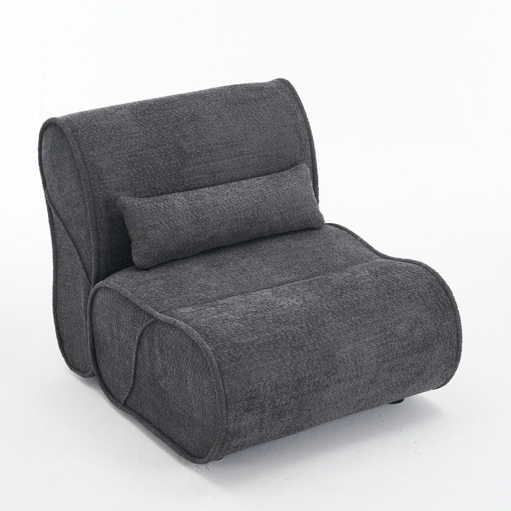 GDFStudio - Fauteuil inclinable Amelia en tissu intemporel avec design ergonomique et coussins assortis