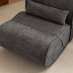 GDFStudio - Fauteuil inclinable Amelia en tissu intemporel avec design ergonomique et coussins assortis