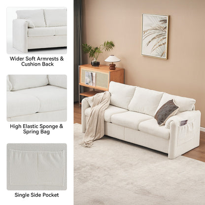 GDFStudio - Canapé Chloé confortable en chenille - Ensemble de canapés rembourrés modernes