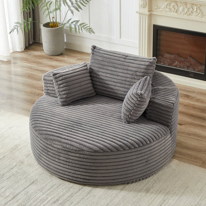GDFStudio - Canapé simple inclinable en velours côtelé Emberwood