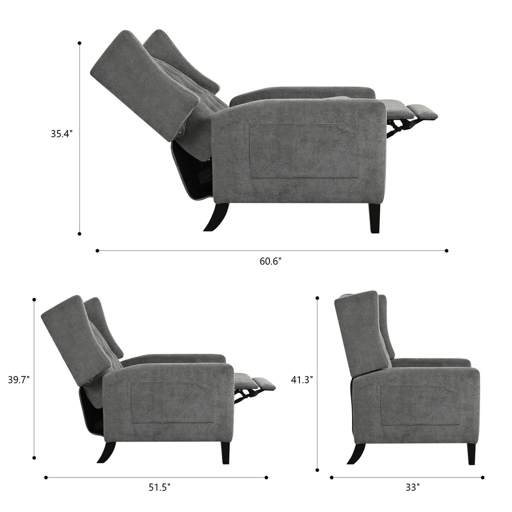 Christopher Knight Home - Fauteuil inclinable manuel Isabella avec table pliable et ports USB
