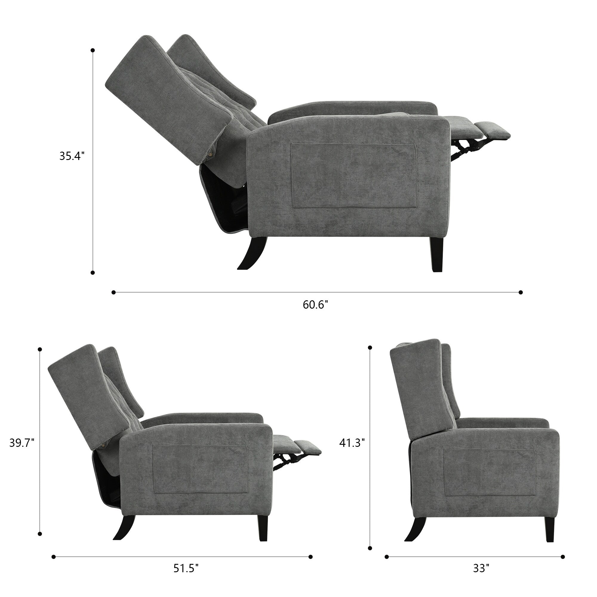 Christopher Knight Home - Fauteuil inclinable manuel Isabella avec table pliable et ports USB