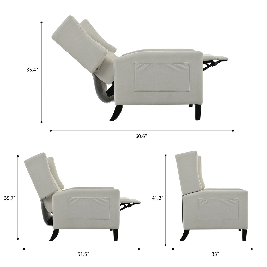 Christopher Knight Home - Fauteuil inclinable manuel Isabella avec table pliable et ports USB