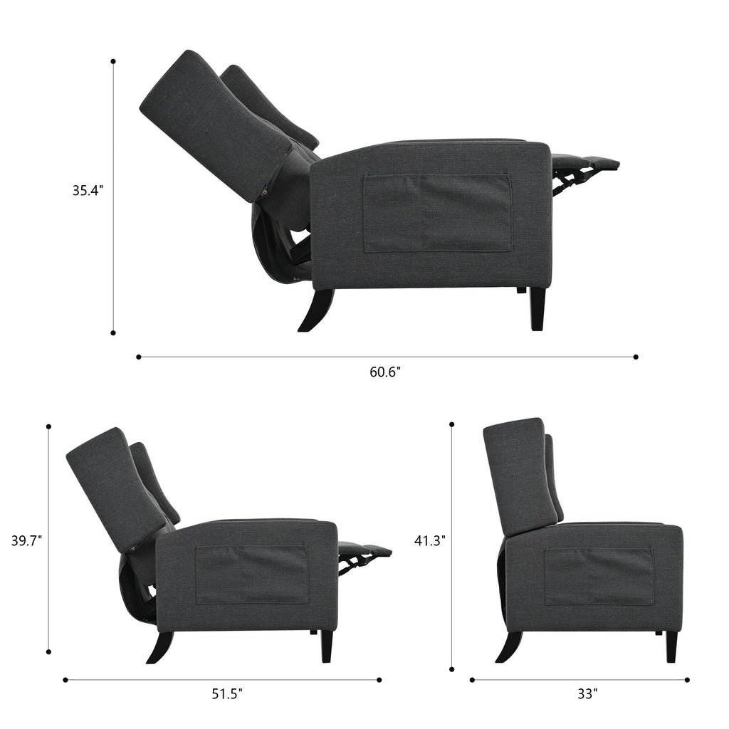 Christopher Knight Home - Fauteuil inclinable manuel Isabella avec table pliable et ports USB