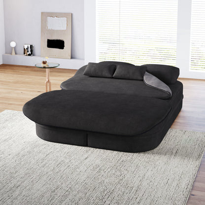 GDFStudio - Canapé-lit pliable Willoughby en chenille avec couverture multifonctionnelle