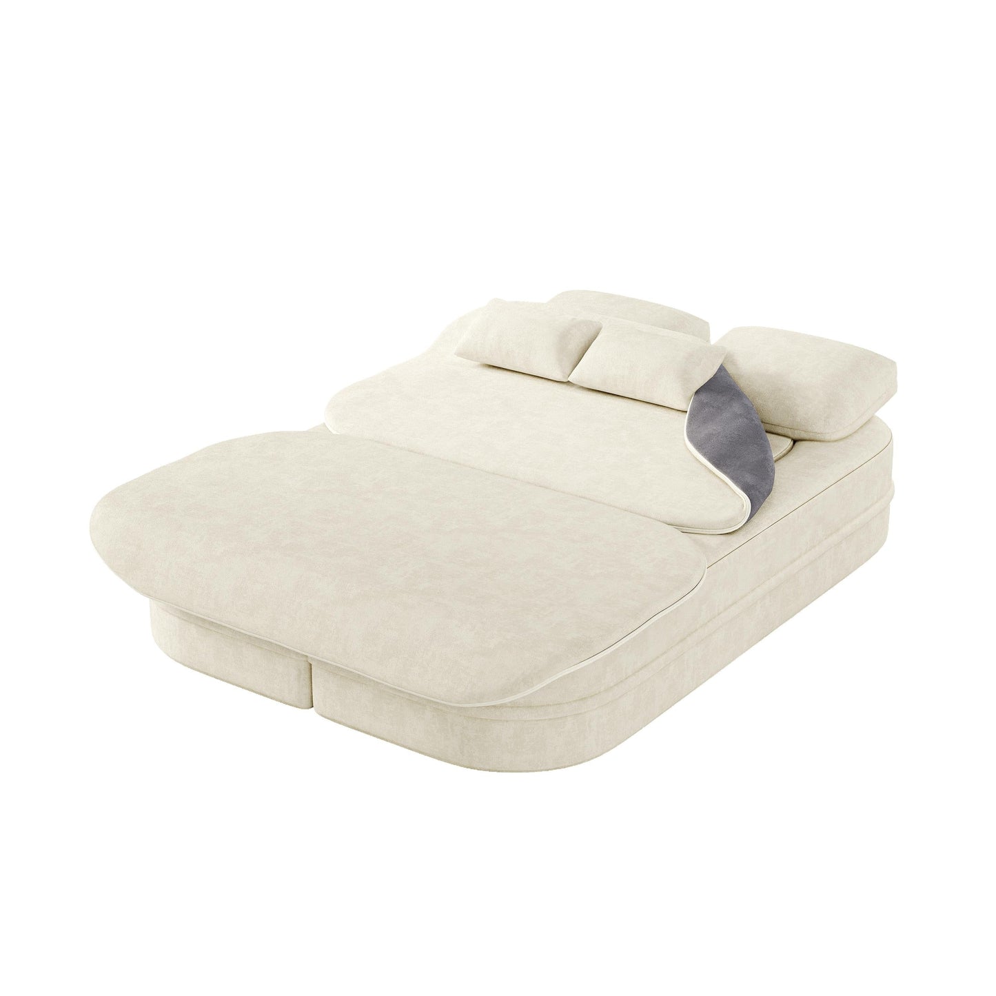 GDFStudio - Canapé-lit pliable Willoughby en chenille avec couverture multifonctionnelle