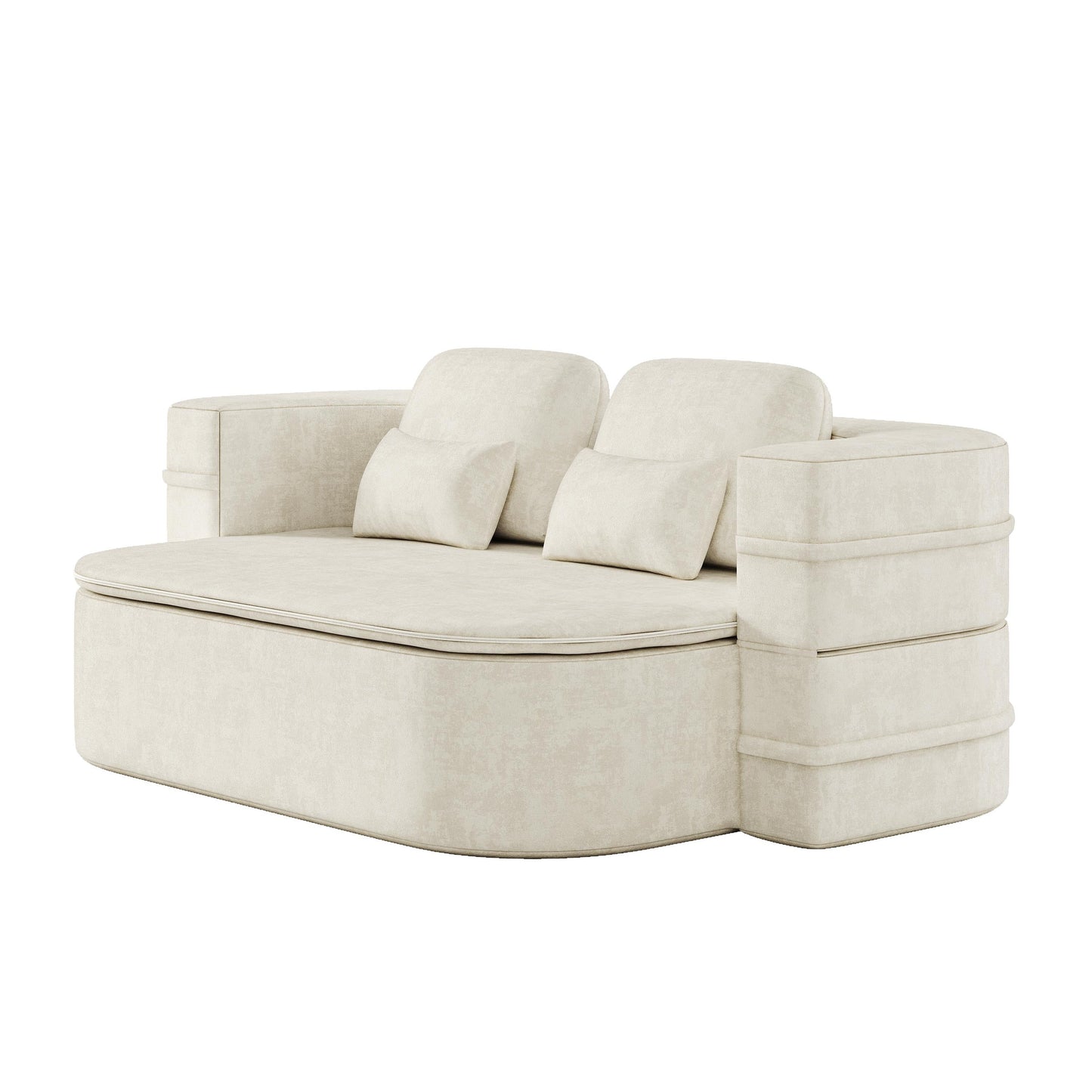 GDFStudio - Canapé-lit pliable Willoughby en chenille avec couverture multifonctionnelle