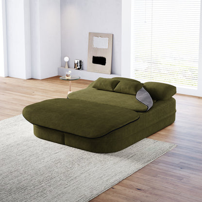 GDFStudio - Canapé-lit pliable Willoughby en chenille avec couverture multifonctionnelle