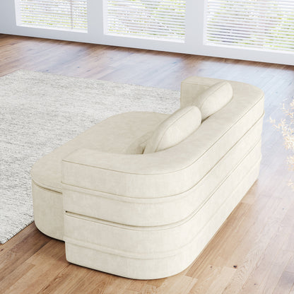 GDFStudio - Canapé-lit pliable Willoughby en chenille avec couverture multifonctionnelle