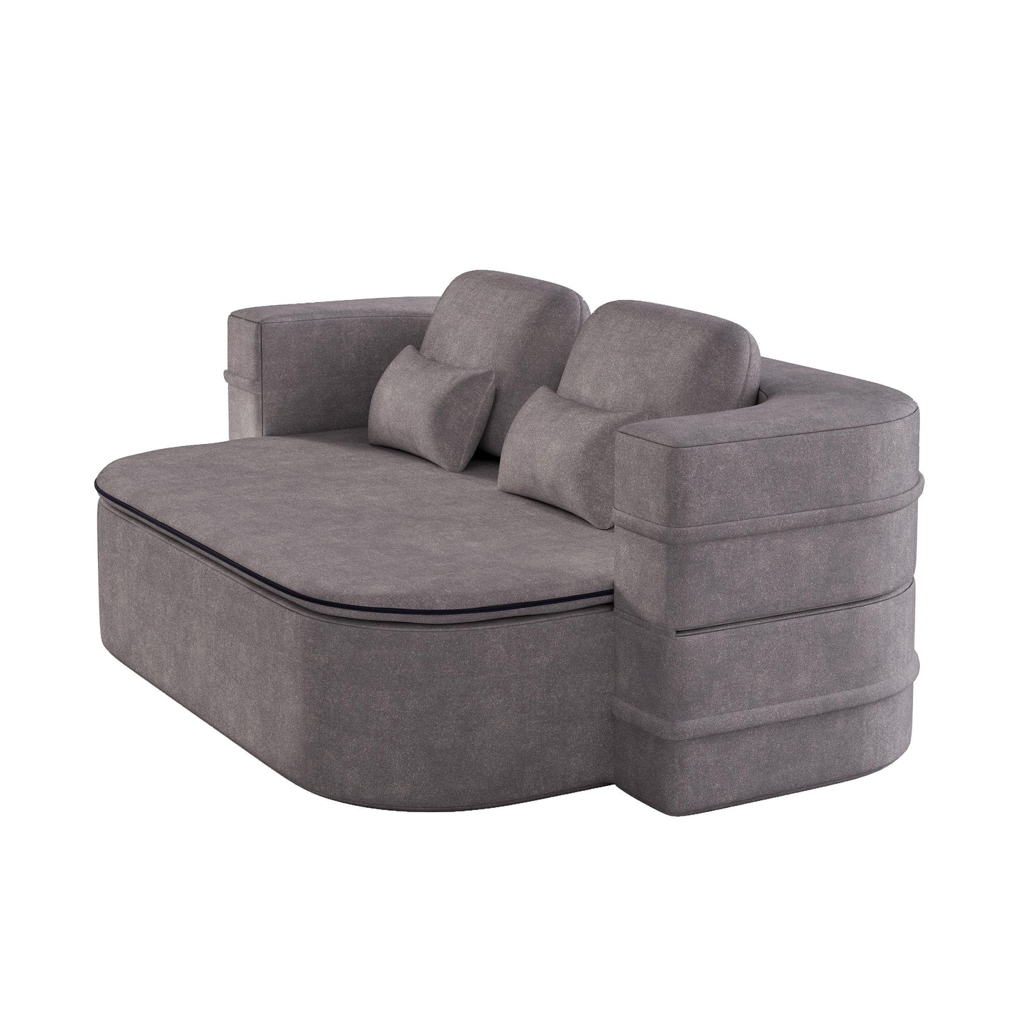 GDFStudio - Canapé-lit pliable Willoughby en chenille avec couverture multifonctionnelle