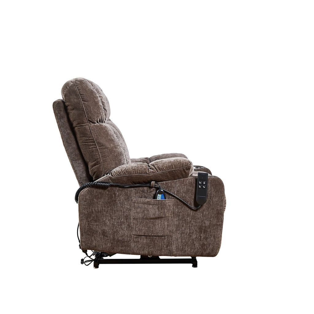 Fauteuil inclinable électrique Christopher Knight Home pour personnes âgées, position infinie, allongé à 180° avec massage thermique