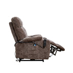 Fauteuil inclinable électrique Christopher Knight Home pour personnes âgées, position infinie, allongé à 180° avec massage thermique