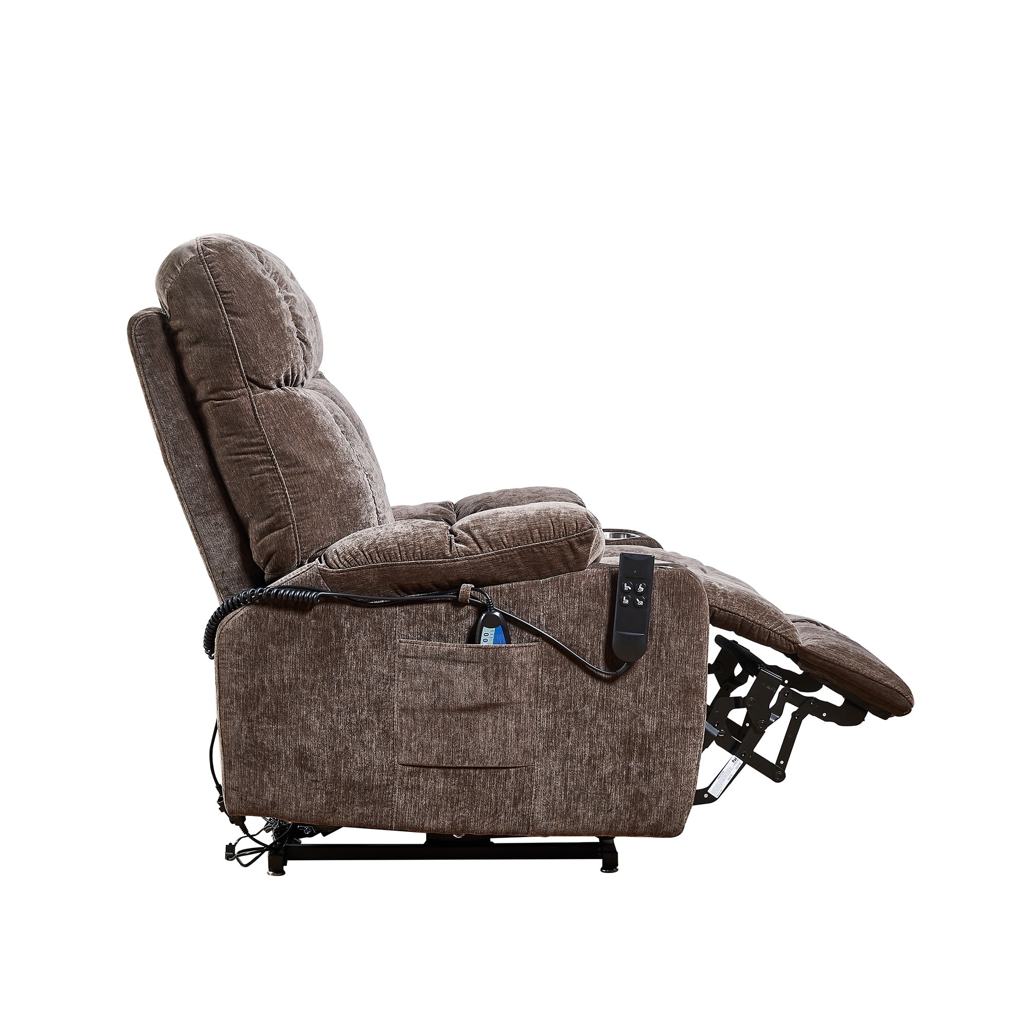 Fauteuil inclinable électrique Christopher Knight Home pour personnes âgées, position infinie, allongé à 180° avec massage thermique