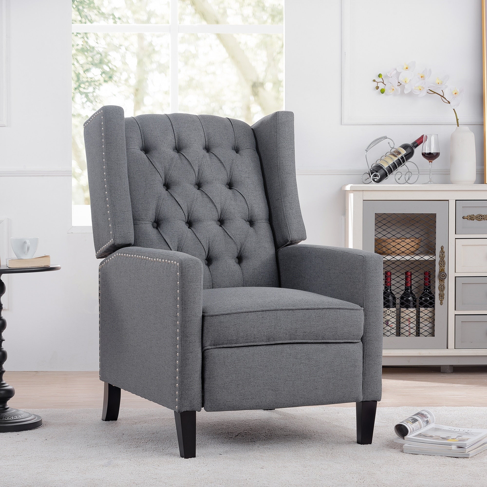 Fauteuil inclinable rembourré à oreilles Christopher Knight Home