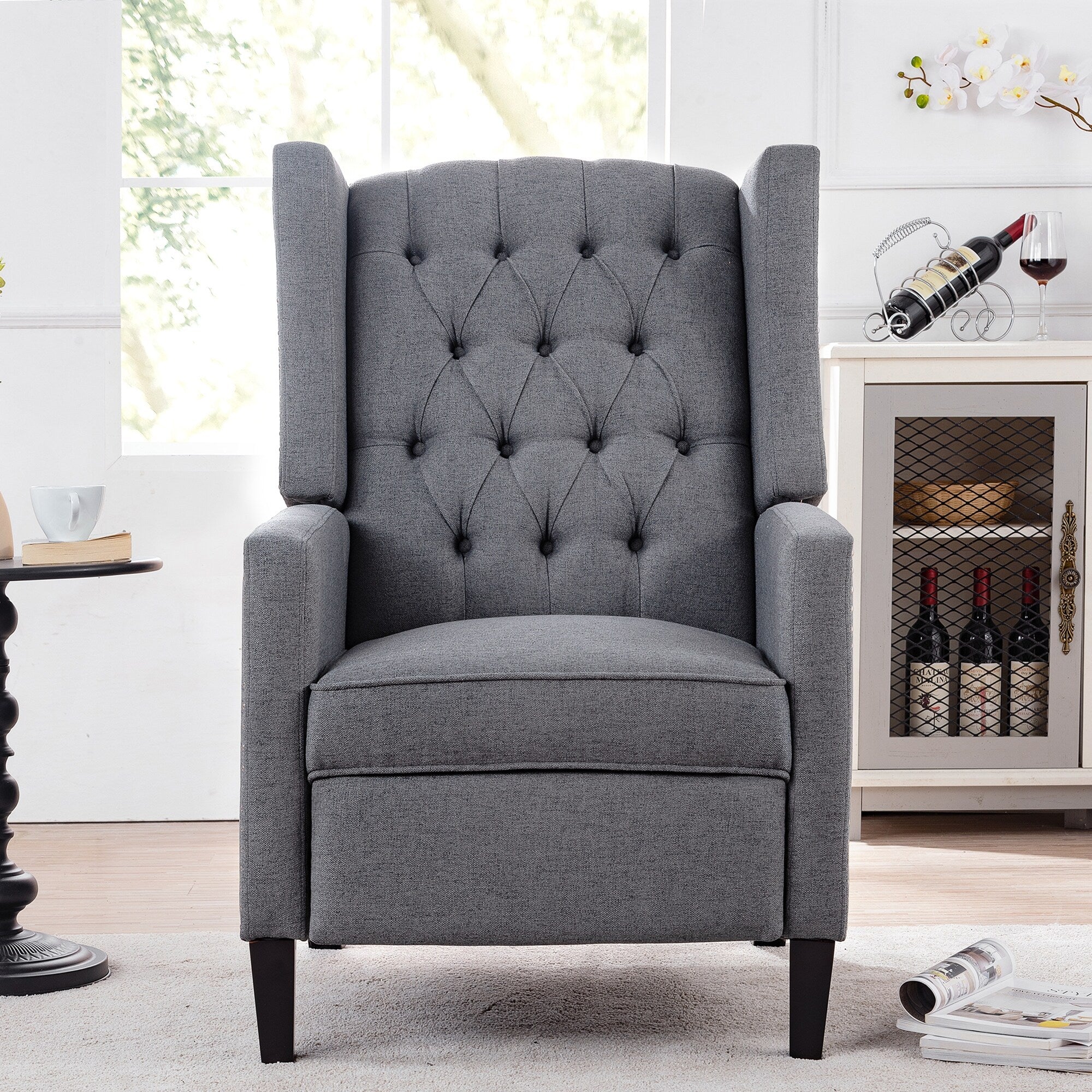 Fauteuil inclinable rembourré à oreilles Christopher Knight Home