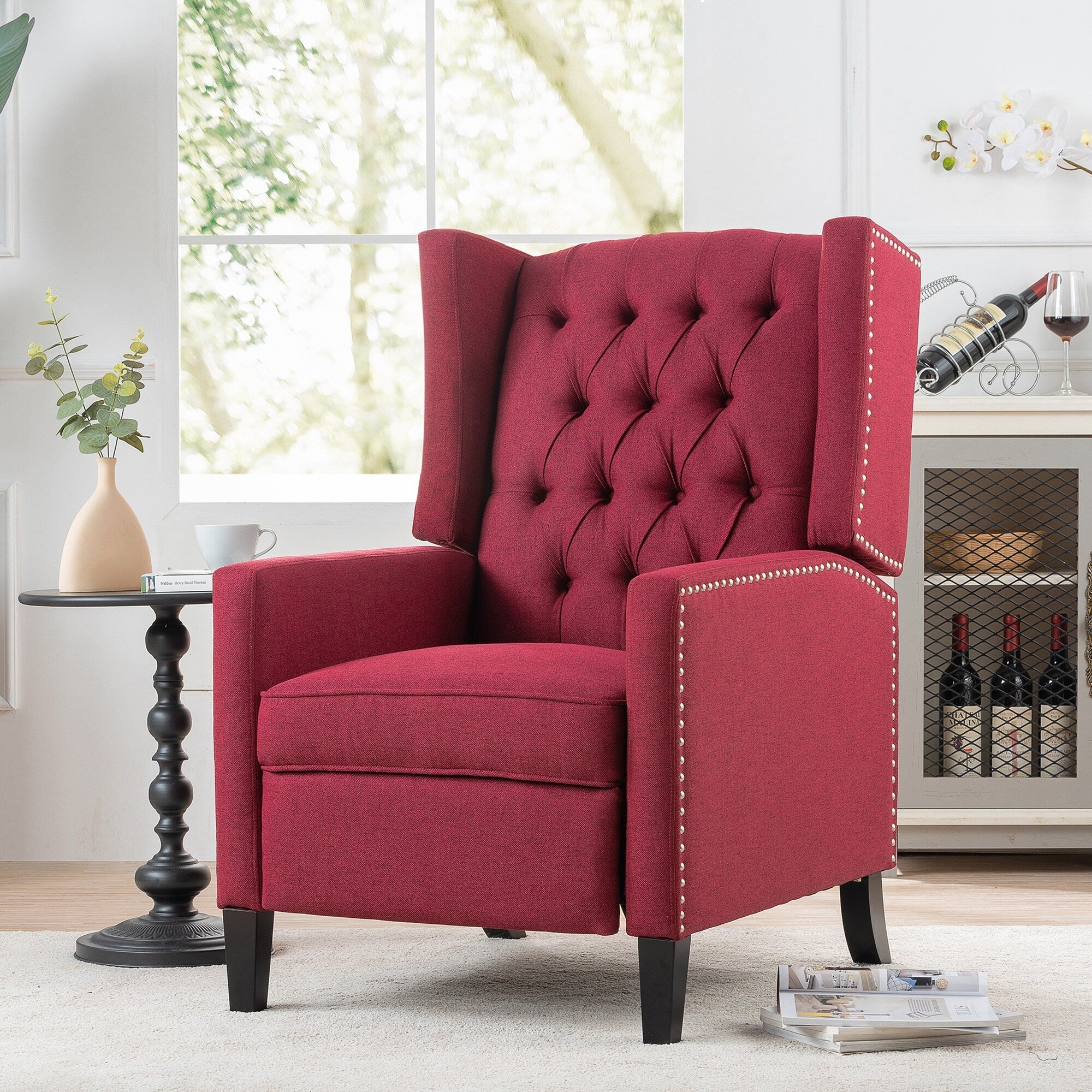 Fauteuil inclinable rembourré à oreilles Christopher Knight Home