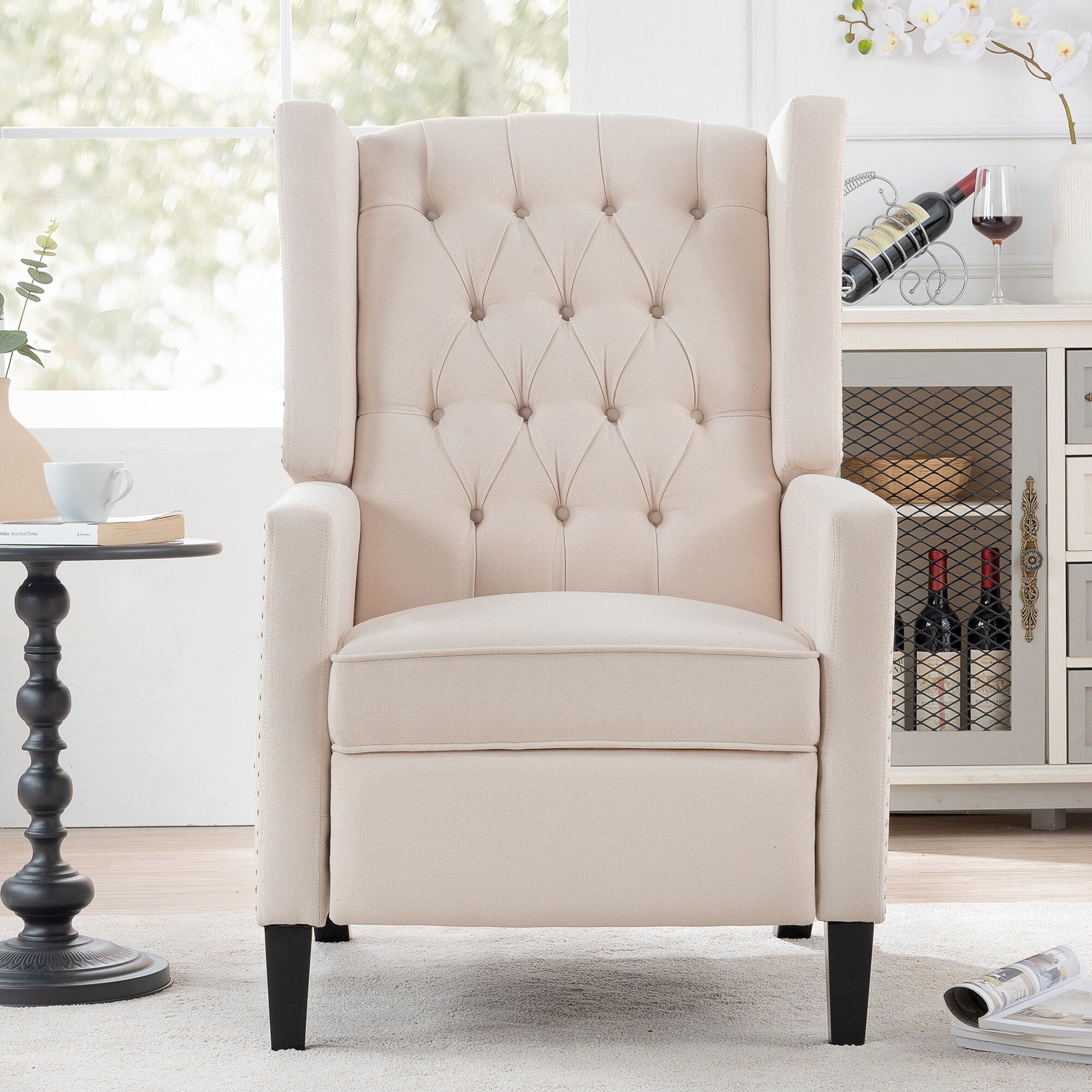 Fauteuil inclinable rembourré à oreilles Christopher Knight Home