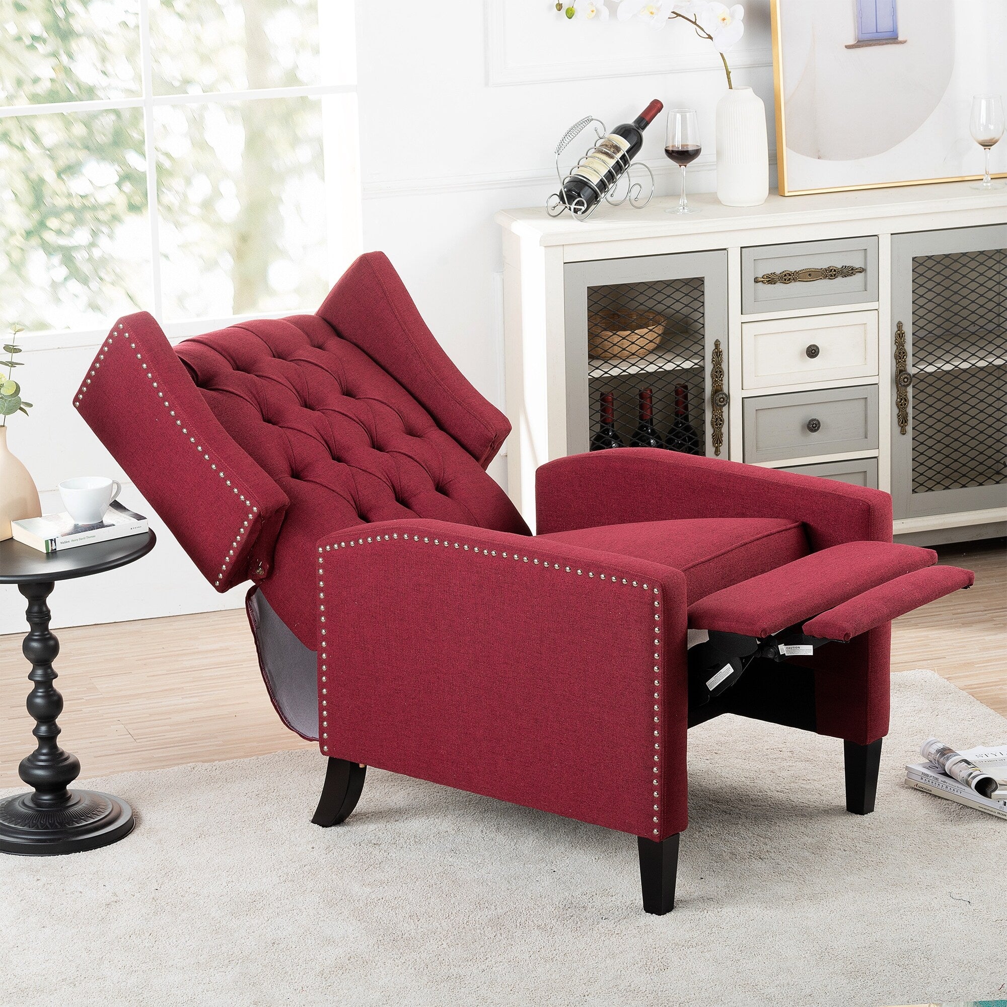 Fauteuil inclinable rembourré à oreilles Christopher Knight Home