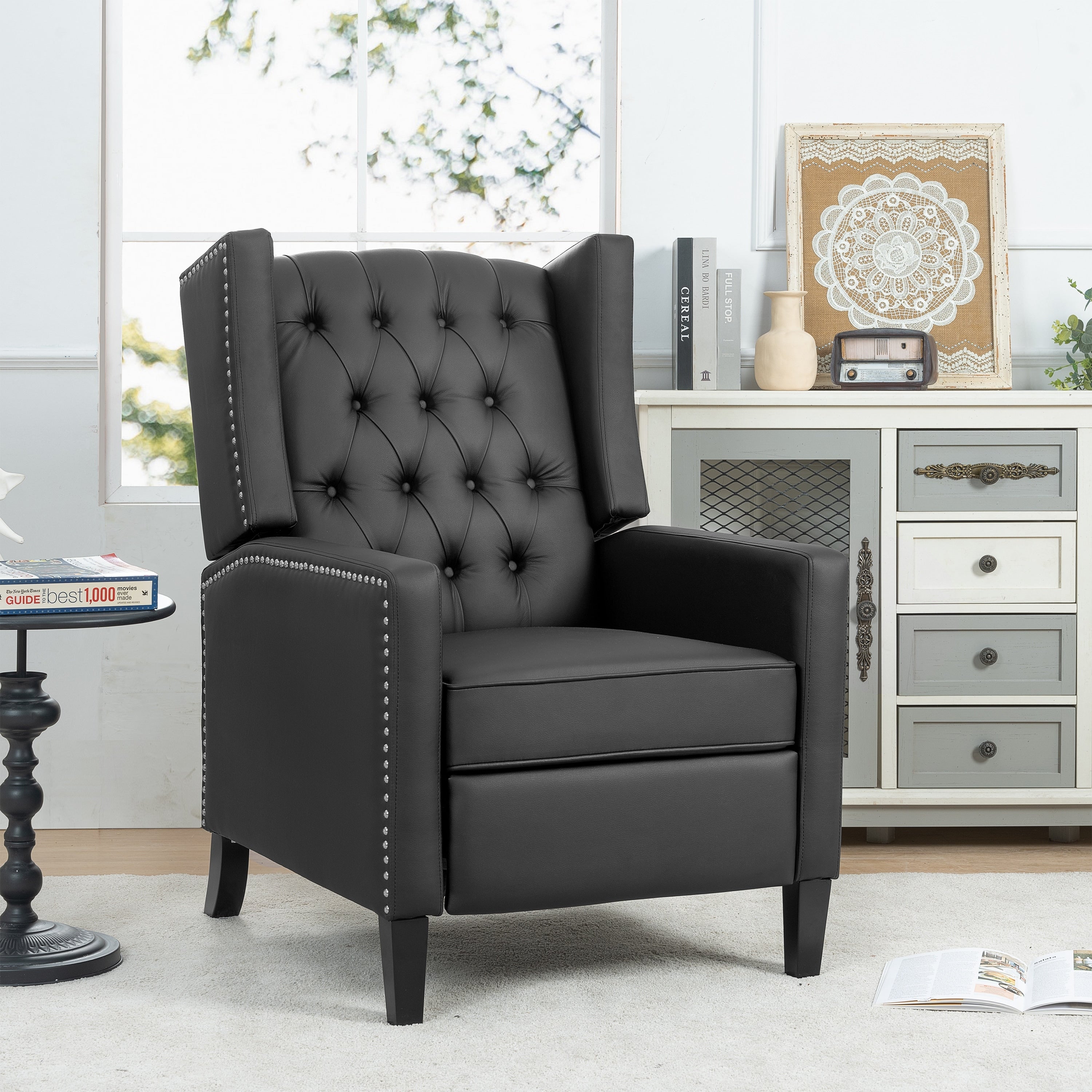 Fauteuil inclinable rembourré à oreilles Christopher Knight Home