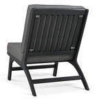 Ensemble de 4 sièges en V GO, canapé d'extérieur en bois d'acacia massif, mobilier de jardin, sièges d'extérieur, noir et gris