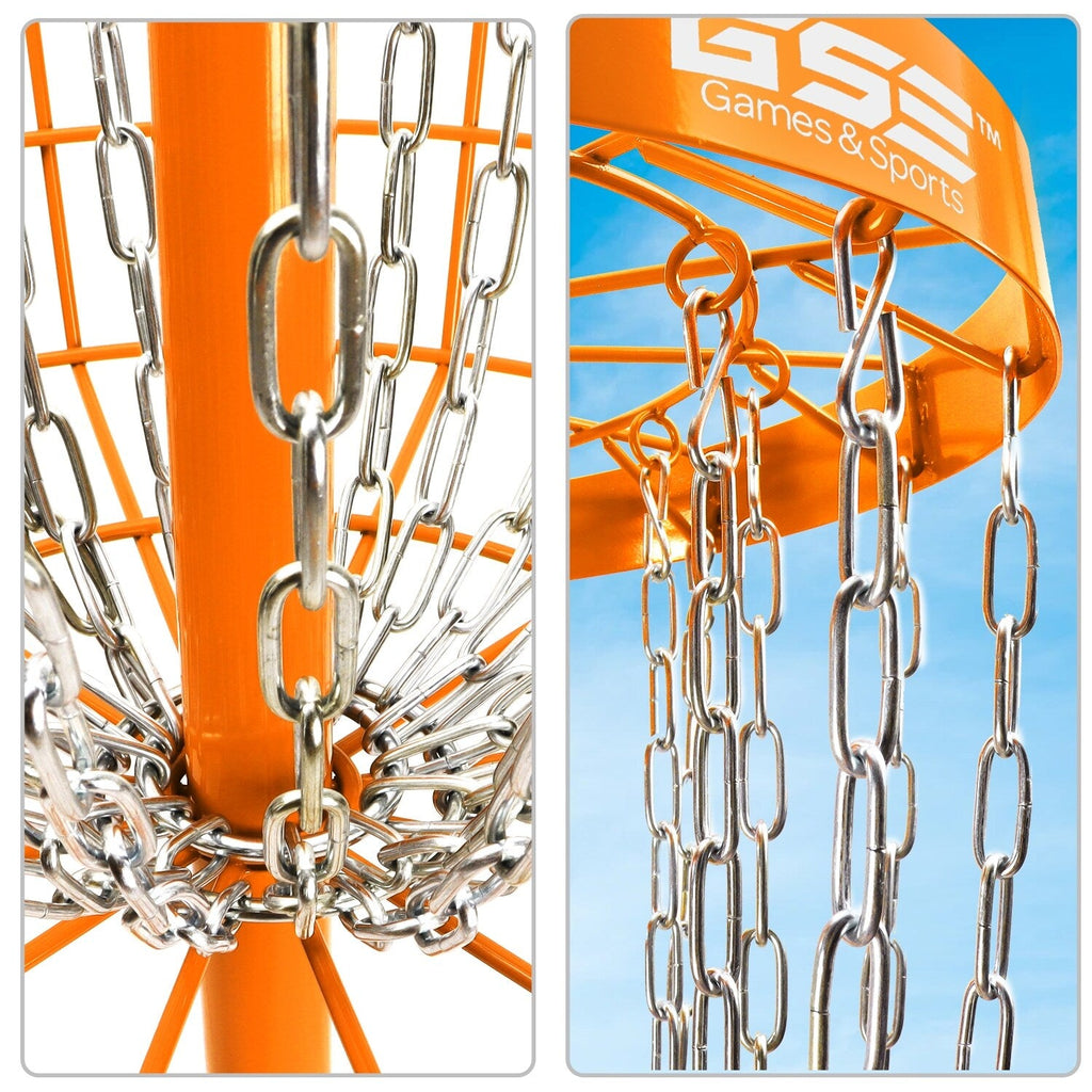 Panier de cibles de disc golf portable de luxe GSE™ à 24 chaînes, paniers d'entraînement PRO Disc Golf