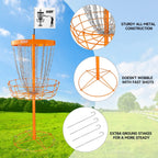 Panier de cibles de disc golf portable de luxe GSE™ à 24 chaînes, paniers d'entraînement PRO Disc Golf