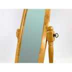 Miroir de sol ovale pivotant et réglable en bois pleine longueur de GTU Furniture