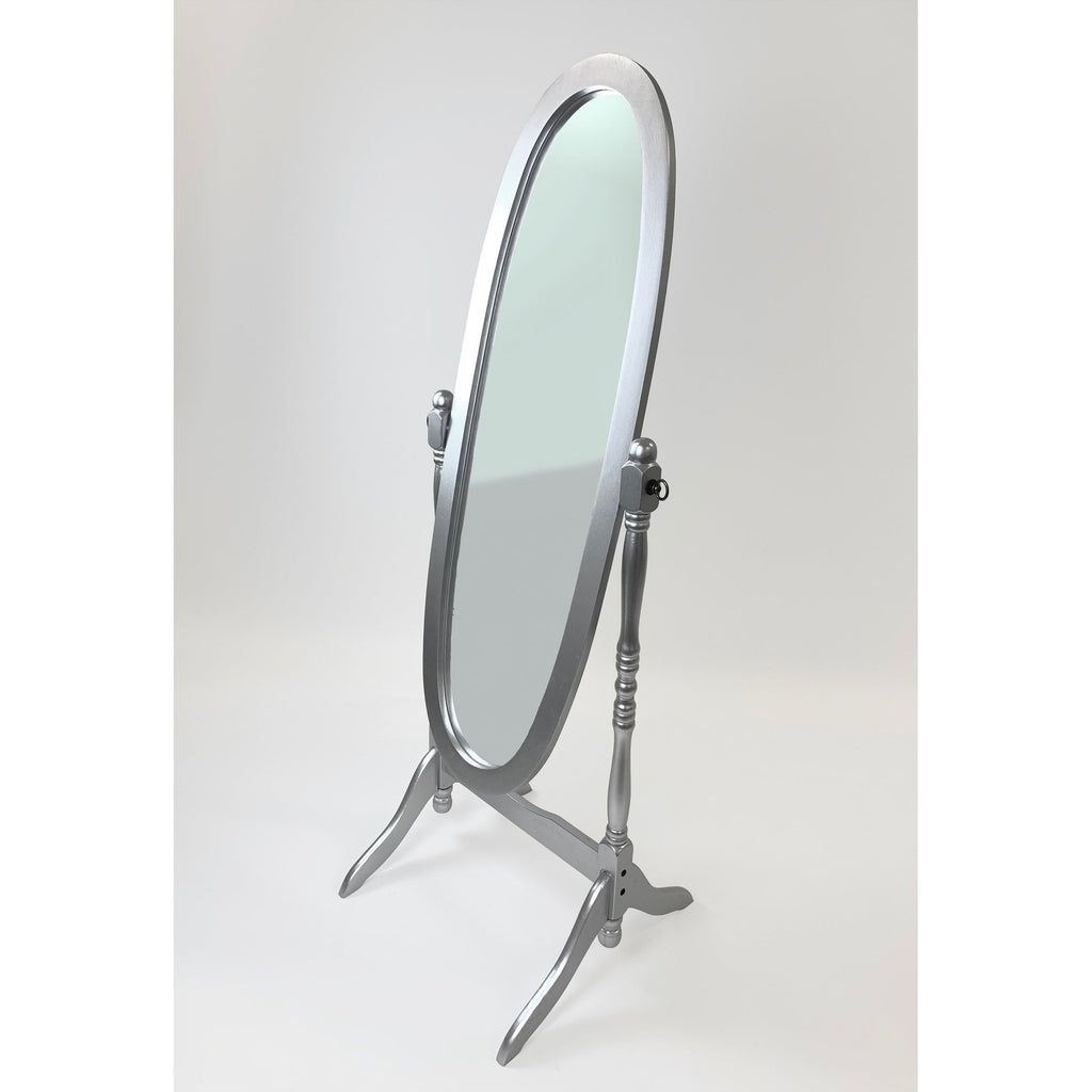 Miroir de sol ovale pivotant et réglable en bois pleine longueur de GTU Furniture