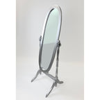 Miroir de sol ovale pivotant et réglable en bois pleine longueur de GTU Furniture