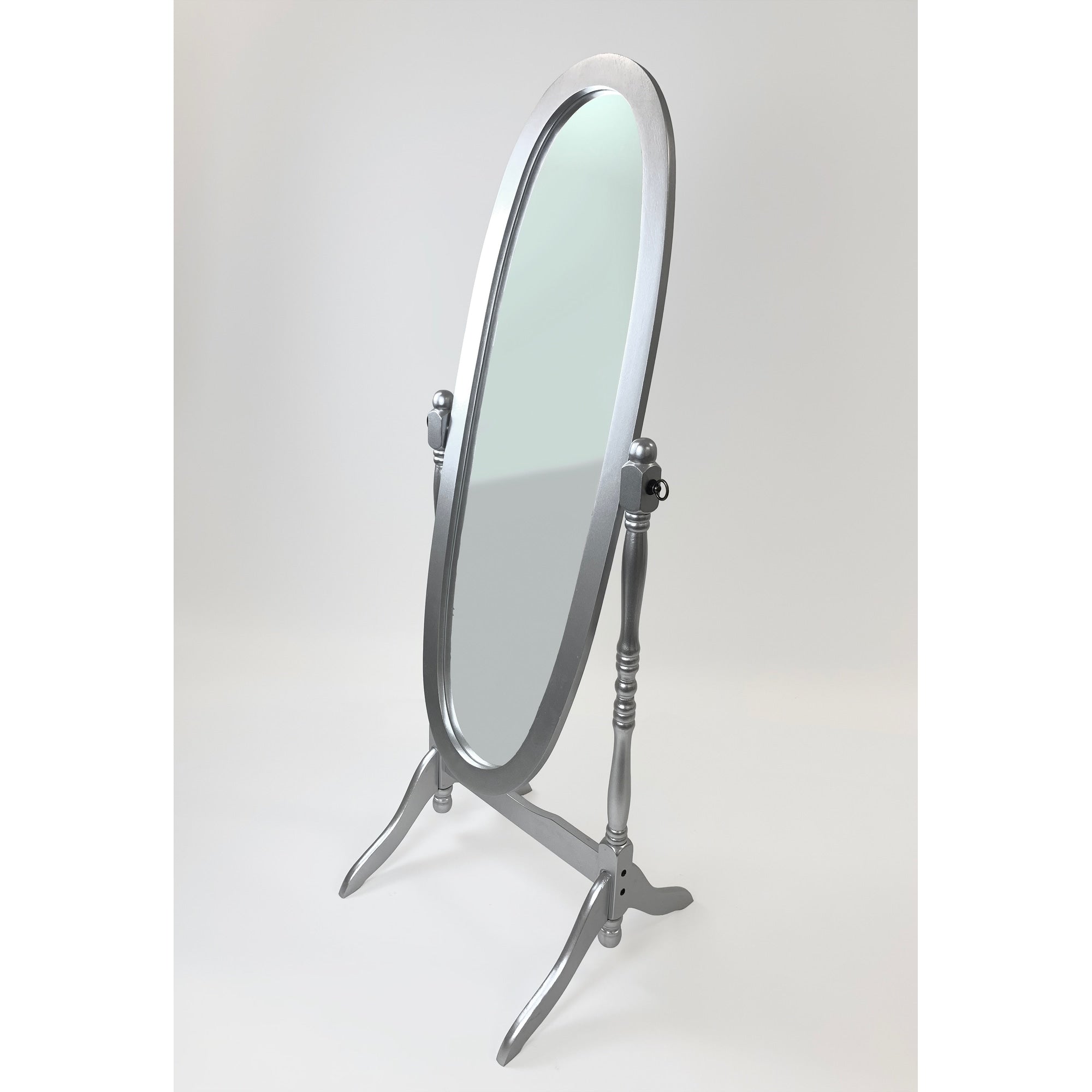 Miroir de sol ovale pivotant et réglable en bois pleine longueur de GTU Furniture