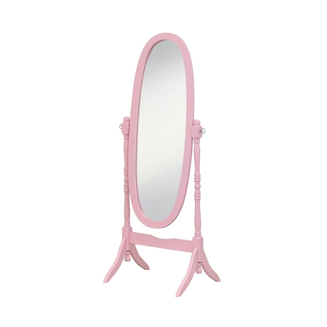 Miroir de sol ovale pivotant et réglable en bois pleine longueur de GTU Furniture