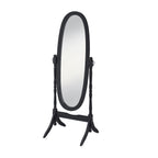 Miroir de sol ovale pivotant et réglable en bois pleine longueur de GTU Furniture