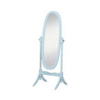 Miroir de sol ovale pivotant et réglable en bois pleine longueur de GTU Furniture