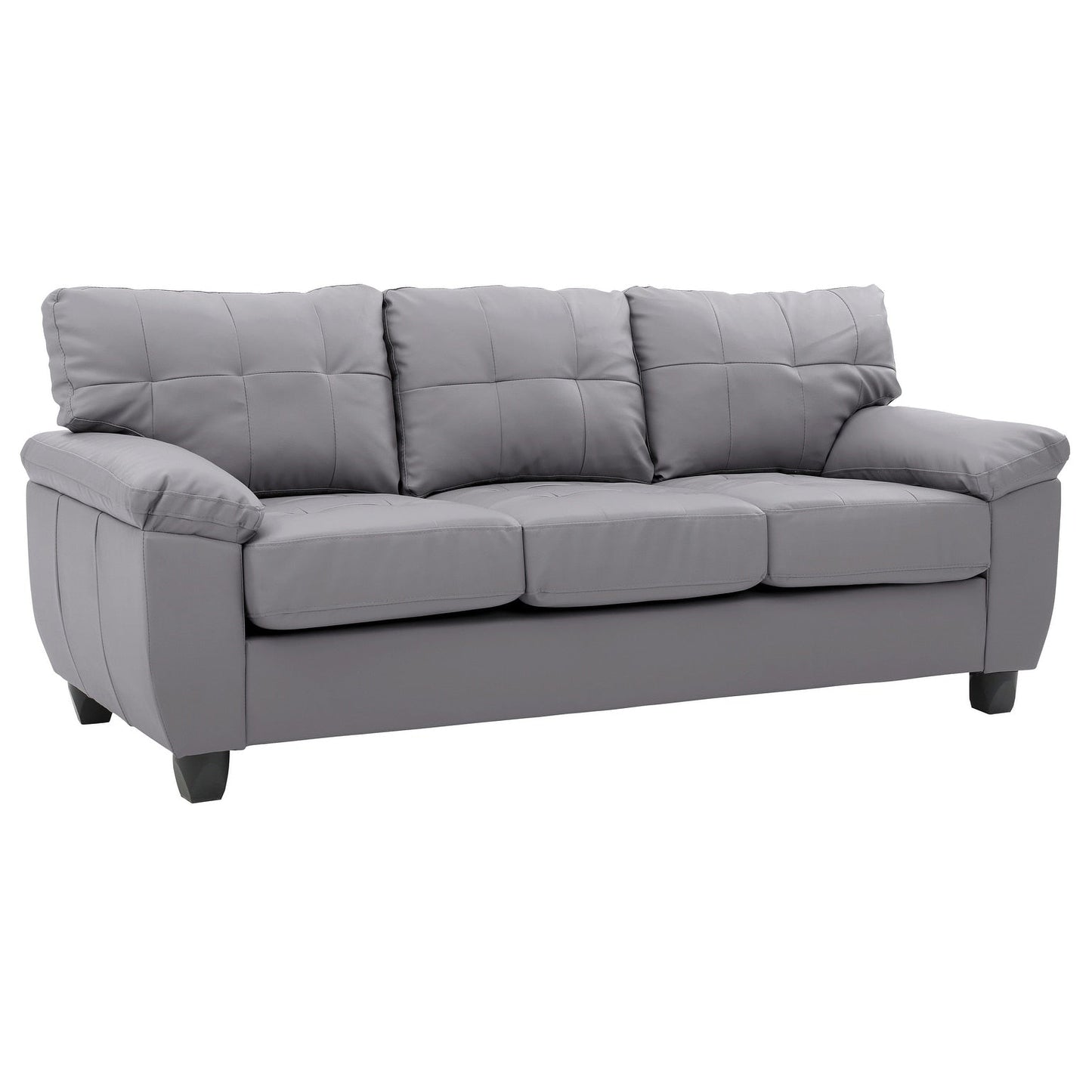 Canapé droit Gallant 78 po en similicuir à accoudoirs évasés - 33 L x 78 l x 35 H