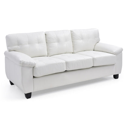 Canapé droit Gallant 78 po en similicuir à accoudoirs évasés - 33 L x 78 l x 35 H