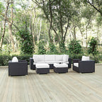Ensemble de salon de jardin en rotin synthétique Bocabec (7 pièces) par Havenside Home