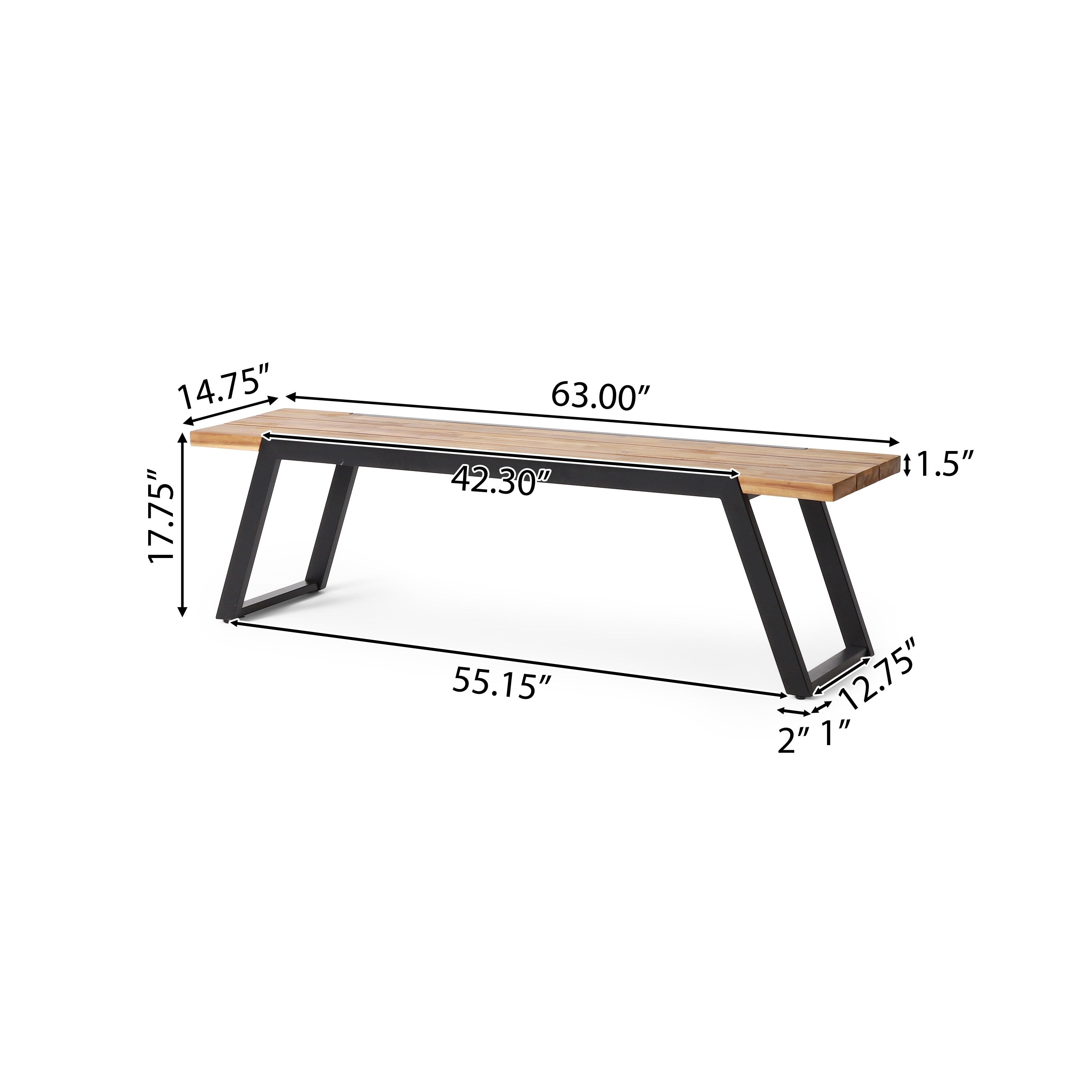 Ensemble de pique-nique d'extérieur 3 pièces en bois d'acacia Gaylor par Christopher Knight Home