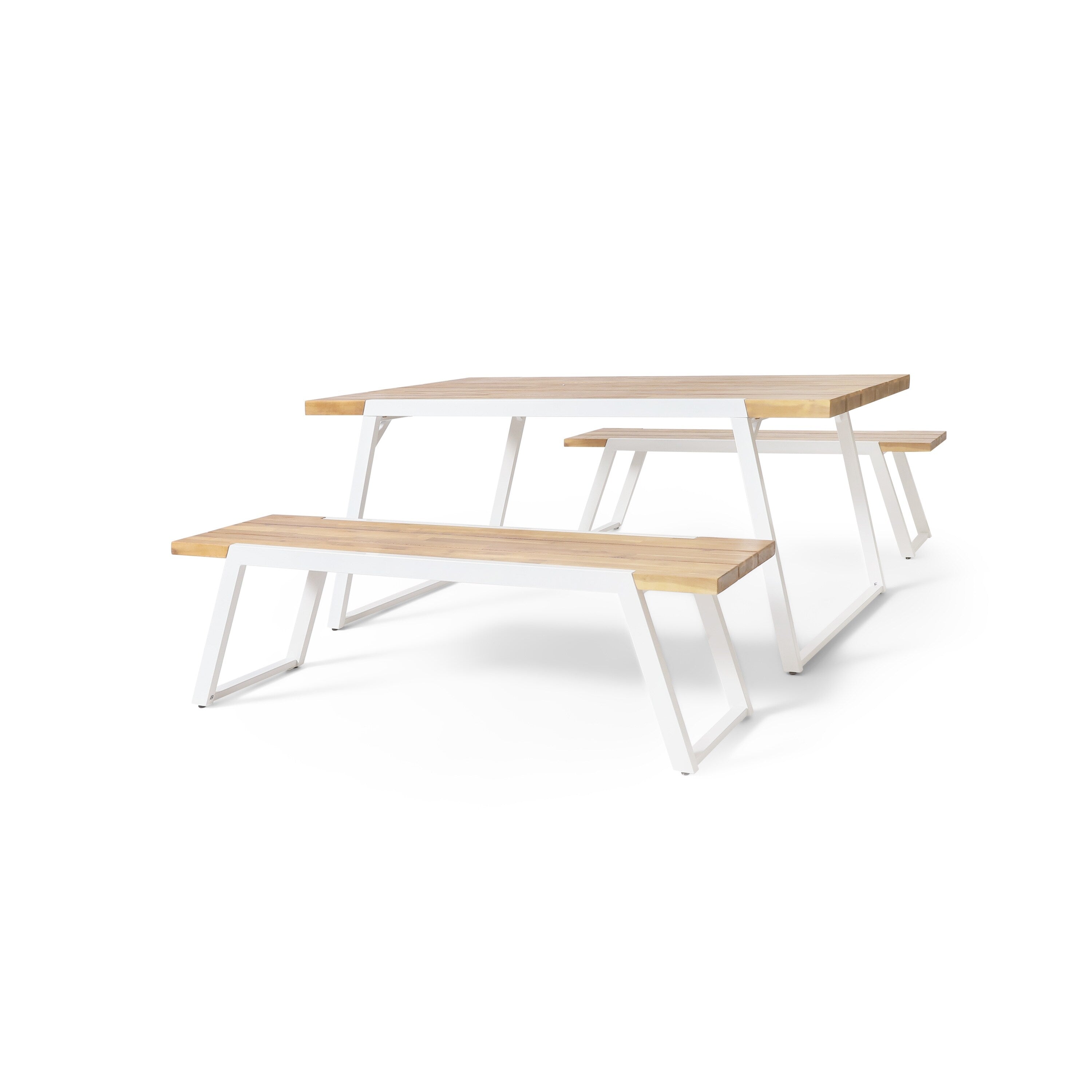 Ensemble de pique-nique d'extérieur 3 pièces en bois d'acacia Gaylor par Christopher Knight Home