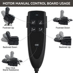 Fauteuil inclinable électrique en cuir véritable avec double moteur, massage par vibrations à 8 points, chauffage, ports USB et inclinaison infinie