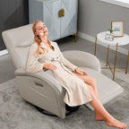 Fauteuil inclinable électrique en cuir véritable, pivotant à 270°, USB, Type-C