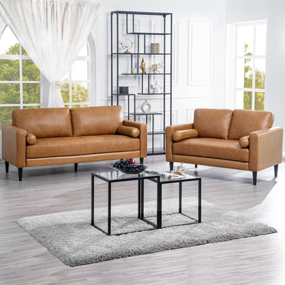 Canapé en cuir véritable du milieu du siècle pour salon, canapé de luxe, meubles pour maison, bureau, chambre à coucher