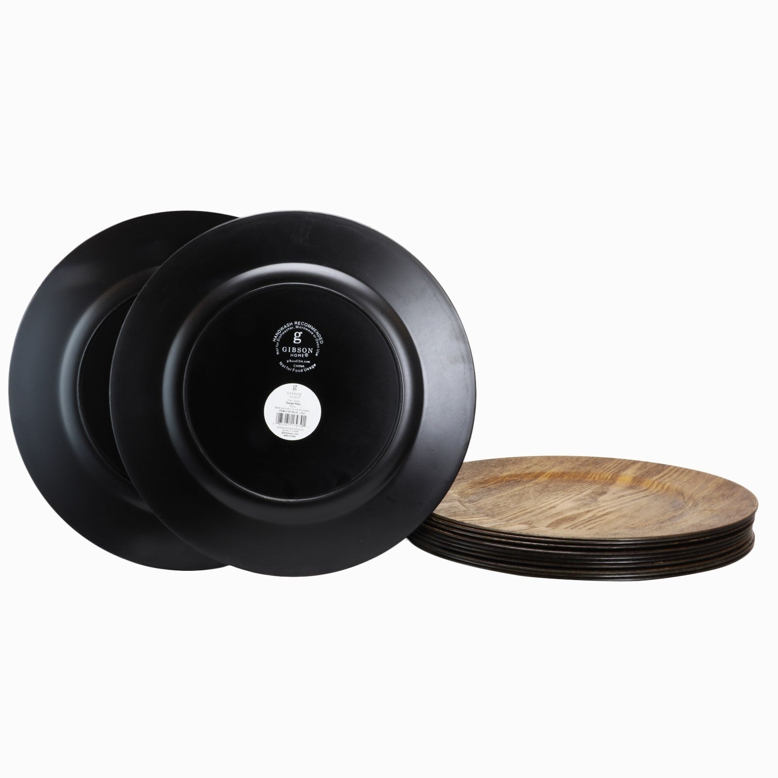 Gibson Home Feri 12 pièces 13 pouces en bois Luxe Chargeurs
